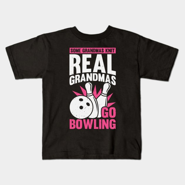 Bowling Player Grandma Bowler Grandmother Gift Kids T-Shirt by Dolde08